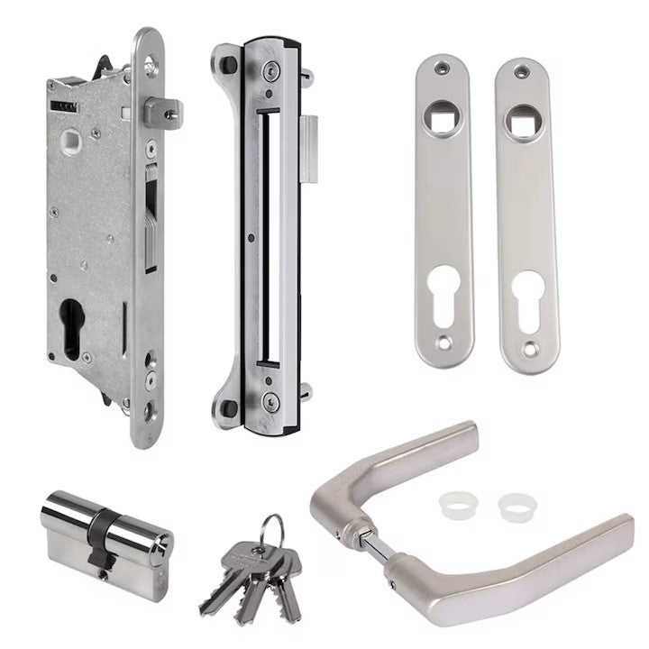 Set incuietoare inox LOCINOX - siguranță completă pentru porți metalice